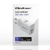 Qoltec Ładowarka sieciowa 35W GaN | 5-20V | 1.5-3A | 1xUSB-C PD | 1xUSB QC 3.0 | Biała